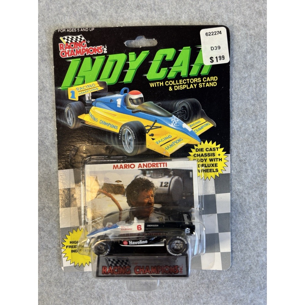 1989 Racing Champions Mario Andretti #6 Havoline Indy Car 1:64 Diecast NIP Card